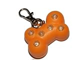 Set of 2 Flashing Pet ID Tag LED Bone Cat Dog