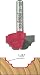 Freud 39-102 1-Inch Diameter Cove & Bead Groove Router Bit with 1/4-Inch Shank