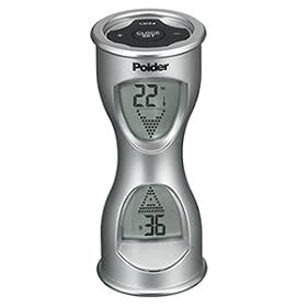 Polder Digital Hourglass Kitchen Timer, Silver