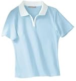 Port Authority - Ladies Split Placket Sport Shirt Light Blue/White-S