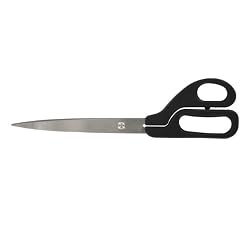 Westcott Executive Series 12" Stainless Steel Shears, 7" Cut, R/L Hand, Black Handles, Each - 41071