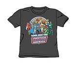  : The Justice League Join The Justice League Youth S/S T-shirt in Charcoal by DC Comics
