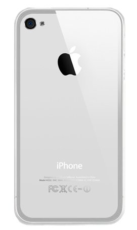 Clear White Bumper Pure Crystal Soft Gel TPU Skin Case Cover for the Apple iPhone 4 4G 16GB 32GB