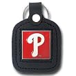 Philadelphia Phillies Square Leather Key Chain - MLB Baseball Fan Shop Sports Team Merchandise