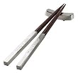 Engraved Silver And Wood Chopsticks