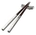 Engraved Silver And Wood Chopsticks