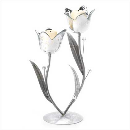 Silver Tulip Candleholder - Style 39934