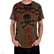 LA Airline Blood Splatter Skulls short sleeve t-shirt