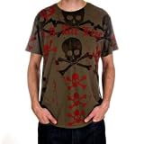 LA Airline Blood Splatter Skulls short sleeve t-shirt