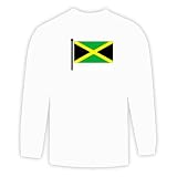 Long Sleeve T-shirt with Jamaica, flag, Jamaican