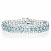 Sterling Silver 26.6 Carat Genuine Blue Topaz Tennis Bracelet