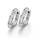 14kt White Gold Princess Diamond Hoop Earrings