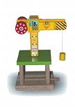 Wooden Train Railway System - Big Yellow Crane (Compatible with leading wooden rail systems) - Wooden Toy
