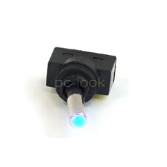 Phobya Kippschalter - LED blau - 1-polig AN/AUS schwarz (3pin)