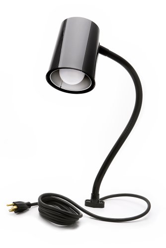 Danray Products 18-Inch Snake-Arm Lamp with 6-Foot Cord, Gloss Black #LMP-18D