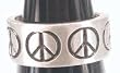 Peace Sign Signs Engraving Print Pewter Toe Ring