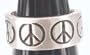 Peace Sign Signs Engraving Print Pewter Toe Ring