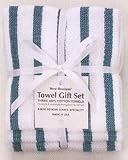 Basketweave Teatowel Set - Royal
