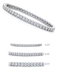 2 ct. tw. White Gold Semi-Bezel-Set Diamond Tennis Bracelet