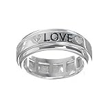 Sterling Silver Amor Love Amour Spinner Ring Size 7