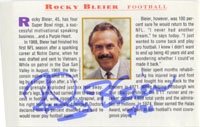Bleier, Rocky Autographed/Hand Signed 3 1/2 x 5 Magazine Print