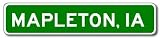 MAPLETON, IOWA City Limit Sign - Aluminum - 4 x 18 inches