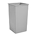 Rubbermaid Commercial Products Square Untouchable Trash Can, 50-Gallon, Gray, Large Durable Waste Container Bin for Indoor/Outdoor Spaces