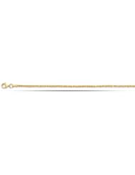 14K Yellow Gold Rope Style Chain Anklet (10 Inches)