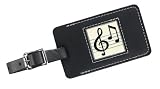 Music Leather Luggage Tag
