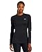 Under Armour Women's ColdGear Authentic Crew, Black (001)/Silver, X-Large