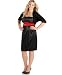 Ruby Rox Plus Size Knit Shrug with Satin Trim & Strapless Polka Dot Dress