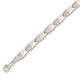14k White Plain Stylish Bracelet - 7.25 Inch