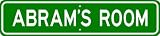 ABRAM ROOM SIGN - Personalized Gift Boy or Girl, Aluminum