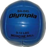 Synthetic Leather Medicine Ball Blue, 9-10 lb