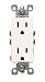 Leviton M02-5325-WMP Residential Grade Straight Blade Duplex Receptacle