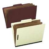 Pendaflex 2257R Pendaflex Pressboard Classification Folders, Legal, 6-Section, Red, 10/Box