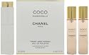 Coco Mademoiselle by Chanel for Women Twist and Spray 3 x 20ml Eau de Toilette Spray 1 Purse Spray and 2 Refills