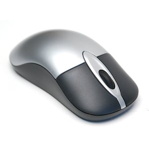 Genuine Gateway 92LP0631, MR-0350T Black and Silver, 3 Button Scroll Wheel Optical Wireless Mouse