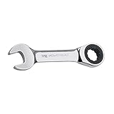 Powerbuilt 641753 SAE 7/16 Stubby Ratcheting Wrench [並行輸入品]