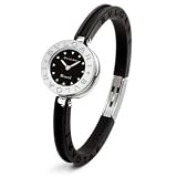Bvlgari B.zero1 Steel and Rubber Bangle Ladies Watch 101196 by Bvlgari