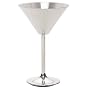 Barcraft Satin Stainless Steel Cocktail Glasses
