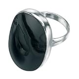 Silver Onyx Ring by Elements