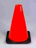 Triangular Day-Glo Traffic Safety Cones, 12