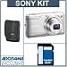 Sony Cyber-shot DSC-WX5 Digital Camera Kit - Silver - with 4GB SD Memory Card, Camera Case