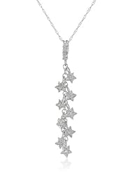 10k White Gold Diamond Star Pendant (1/6 cttw, I-J Color, I2-I3 Clarity)