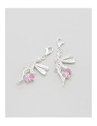 Fairy CZ Charm In 92.5 Sterling Silver
