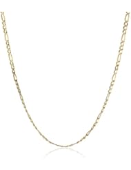 10K Gold 1mm Figaro Chain Necklace