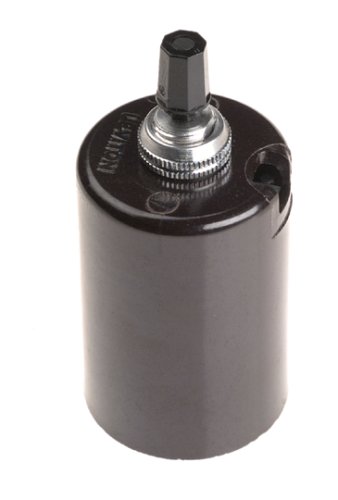 Images for Leviton 4063 Medium Base, Two-Piece, Candle Sockets, Incandescent, Phenolic Lampholder, Black