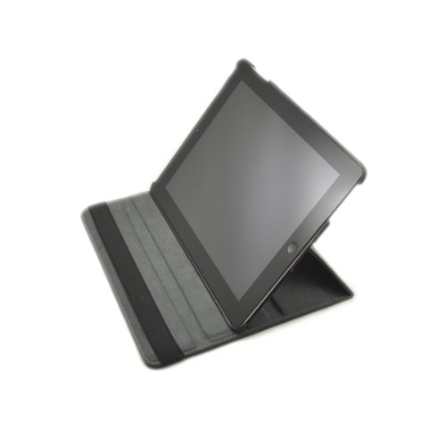Housse en cuir / Coque de protection pour Apple iPad2 - orientable et réglable - fonction de présentation horizontale et verticale - Noir Housse en cuir / Coque de protection pour Apple iPad2 - orientable et réglable - fonction de présentation horizontale et verticale - Noir
