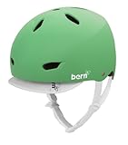 BERN Brighton Summer EPS Matte Helmet with Visor (Green, Small)